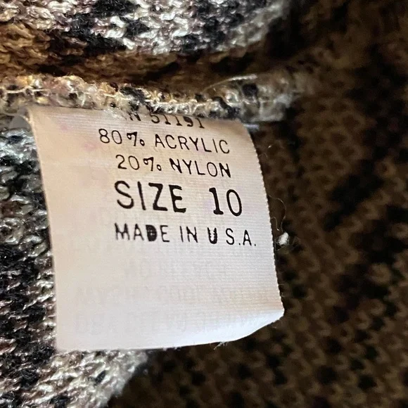 *SOLD* Vintage Philippe Marques cream/black zebra print cardigan sweater - Picture 7 of 7